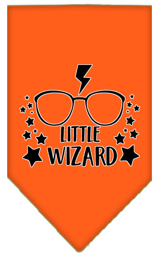 Little Wizard Screen Print Bandana Orange Large